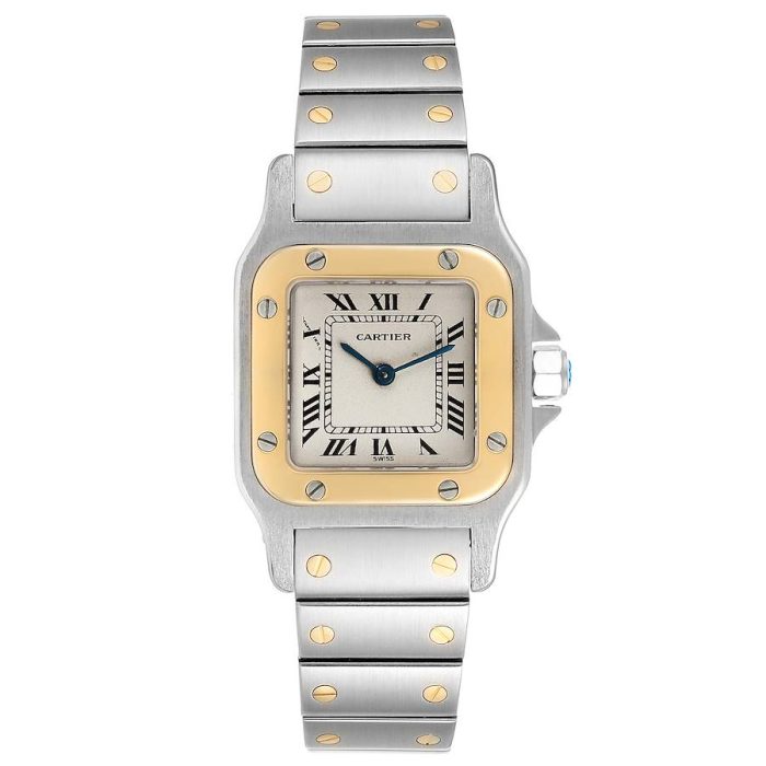 18140935 cartier santos galbee ladies steel yellow gold automatic watch 166930 15100 a002d96b65 md