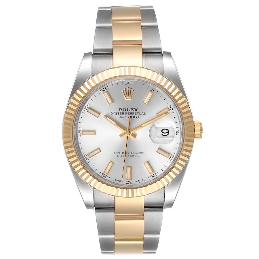 18229846 rolex datejust ii steel yellow gold silver dial watch 116333 32733 0444798168 md