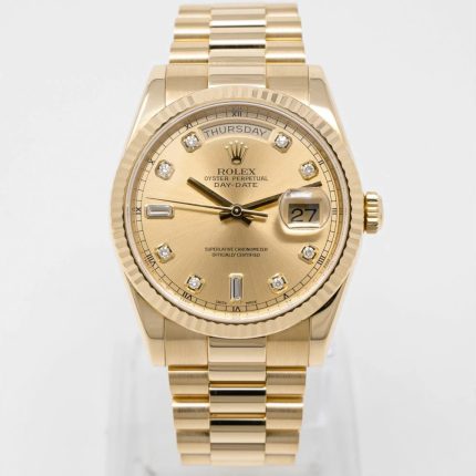 18245269 rolex day date 36 118238 wristwatch champagne diamond president 01 jpg