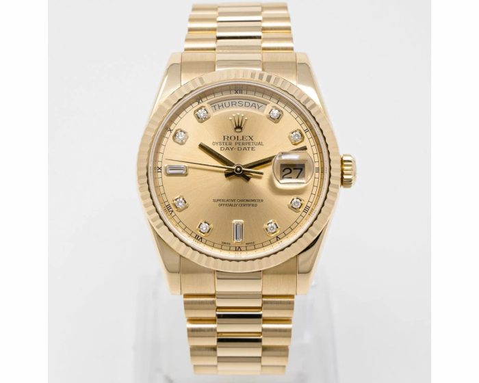 18245269 rolex day date 36 118238 wristwatch champagne diamond president 01 jpg