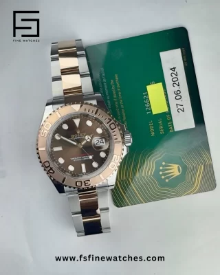 Luxury that sails beyond trends! ⚓ 

This unworn Yacht-Master is available in 14K rose gold and steel in a flawless two-tone design, complete with its original box and papers. A rare gem for collectors of pristine timepieces.

📲 Let sophistication set sail on your wrist! Visit https://www.fsfinewatches.com today to learn more about this Yacht-Master from our trusted luxury collection!

#fsfinewatches #trustedwatchdealer #rolex #timetimewatch #luxurytimepiece #watchcollector #swisswatch #timelessluxury #watchlover #stainlesssteel #rolexyachtmaster #yachtmaster #cartier #rosegold #preownedrolex #houston #texas