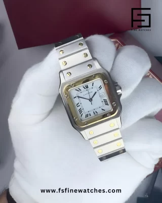 Timeless elegance in motion! ✨ 

The Cartier Santos Galbee is available in 18K Gold and its two-tone design and automatic movement make it a classic. Mint condition, with its original box, it’s a rare find for connoisseurs.

💎 Make timeless elegance yours today! Visit https://www.fsfinewatches.com to check out this Cartier Santos Galbee in our carefully curated luxury collection!

#fsfinewatches #trustedwatchdealer #cartier #cartiersantos #luxurytimepiece #watchcollector #swisswatch #timelessluxury #watchlover #stainlesssteel #santos #santosgalbee #gold #rolex #houston #texas
